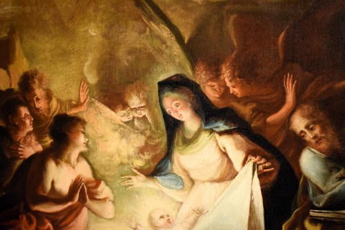 Louis XIV - La Nativité et l'adoration des bergers- école vénitienne du XVIIIe siècle